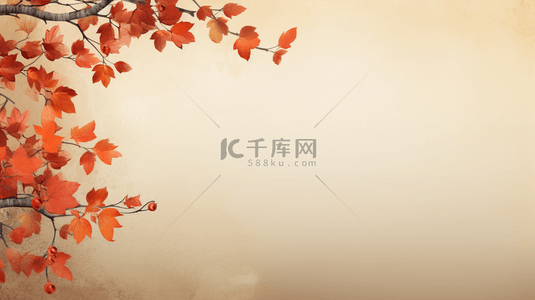 秋季自然枫叶简约纹理背景9