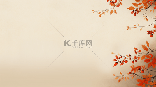 国风秋季背景图片_秋季自然枫叶简约纹理背景16