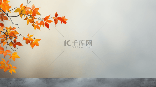 秋季自然枫叶简约纹理背景4