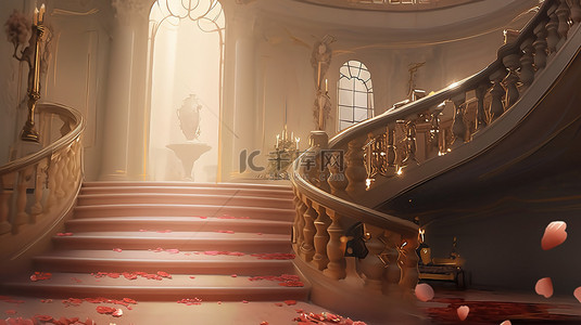 罗马圆柱背景图片_复古的欧式室内旋转楼梯2