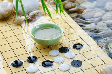 围棋图片摄影照片_静物茶道