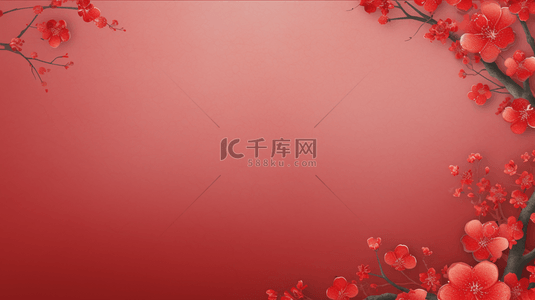 中花朵背景图片_中国新年春节简约装饰背景14