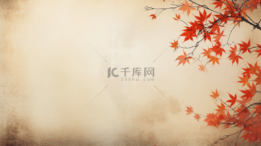 秋季自然枫叶简约纹理背景8