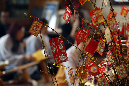 土安佛寺越南新年（Tet）庆祝活动。法国. 