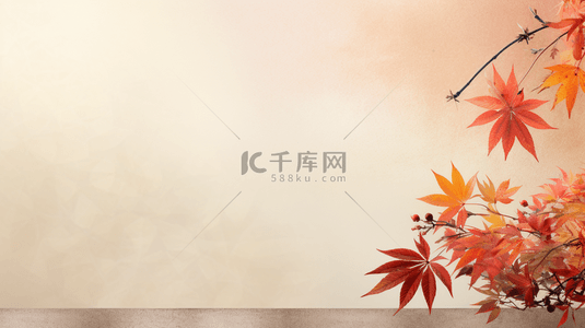 秋季自然枫叶简约纹理背景1