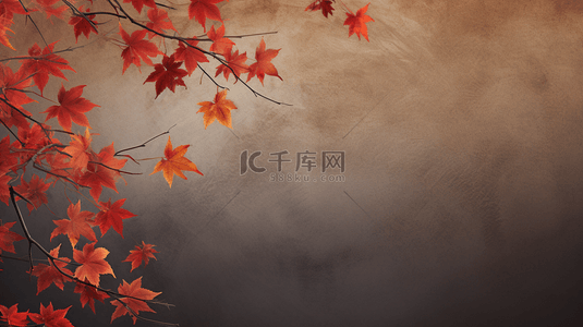 秋季自然枫叶简约纹理背景35