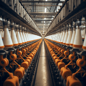 现代纺织工厂生产线纺织机4