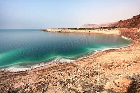 一方有难摄影照片_从约旦死海岸边的概述