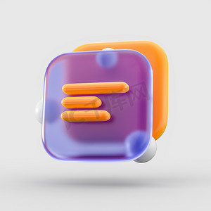 剪刀手icon摄影照片_3d render document writing text clipboard icon on glass morphism bubble concept for online marketing