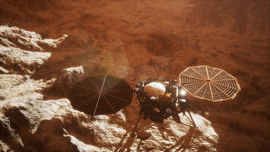矿产探测摄影照片_火星探测红行星表面的洞见