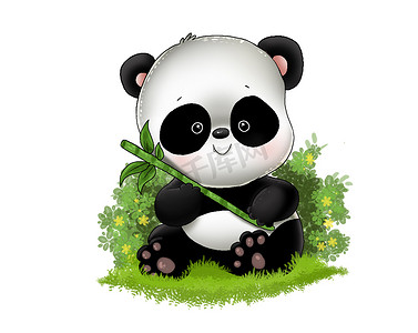 Illustration of cute panda