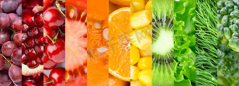 水果茶手绘摄影照片_水果、 浆果和蔬菜背景