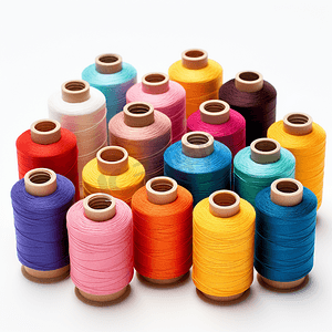 纺织业彩色丝线筒整齐排列11