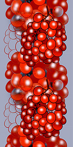 成串的葡萄无缝花纹.具有水彩纹理的数字图像。混合媒体艺术品。包装、剪贴簿、剪纸、纺织品等永无休止的主题.