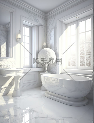 浴室背景图片_优雅的大理石浴室家居背景17