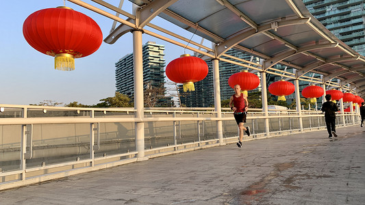 中国新年，红灯笼，灯笼，背景，日本