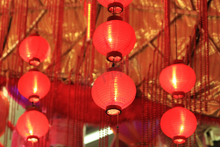 中国农历新年摄影照片_中国农历新年的传统红灯笼