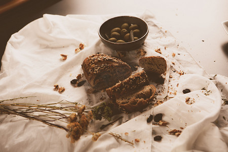 美学icon摄影照片_美味的天然美学烤面包