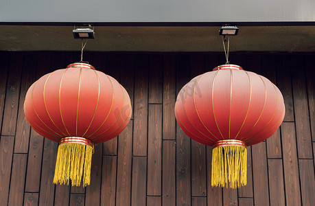 Red lantern for Chinese new year decoration. Chinese New Year in celebration of luck, healthiness, happiness, reunion and prosperities.