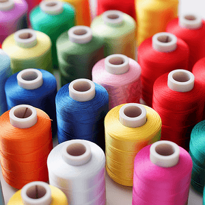 (9)摄影照片_纺织业彩色丝线筒整齐排列9
