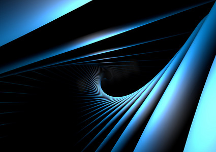  抽象的蓝色圆旋流背景 