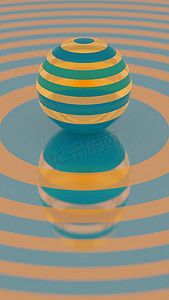 带光圈抽象设计的3D示例