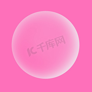 白色气球。肥皂泡粉色背景