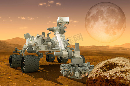 未来坚持不懈的火星漫游者，远征3D说明这幅图像的元素由NASA提供.