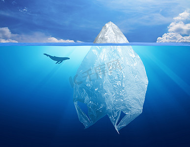塑料袋冰山与海豚, 环境污染