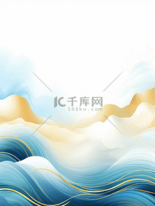 中国风描金山水纹理背景31