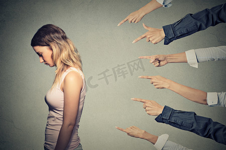 Concept of accusation guilty person girl