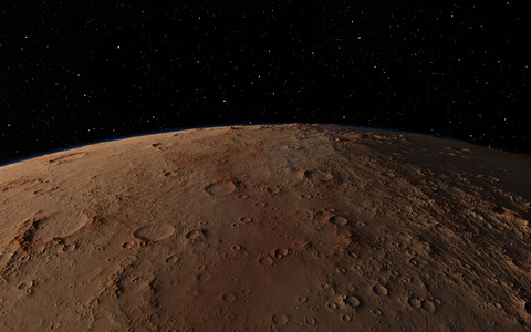 火星科学插画-行星景观