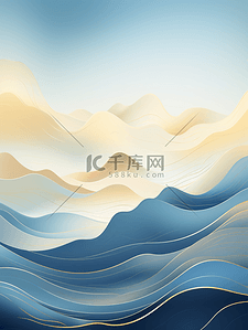 描金背景图片_中国风描金山水纹理背景18