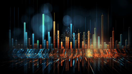 彩色金融商务数据分析背景4