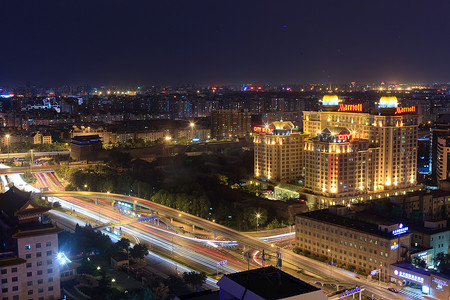 俯瞰北京夜景