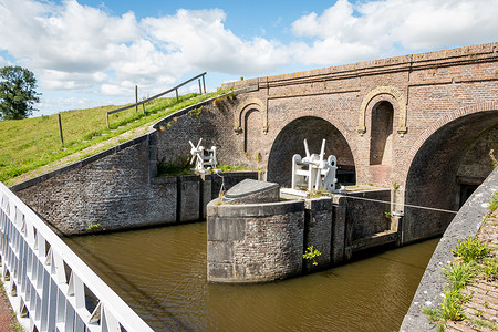 古老的中世纪水闸称为Aduarderzijlen，始建于1400年，靠近荷兰格罗宁根省的Aduarderzijl.