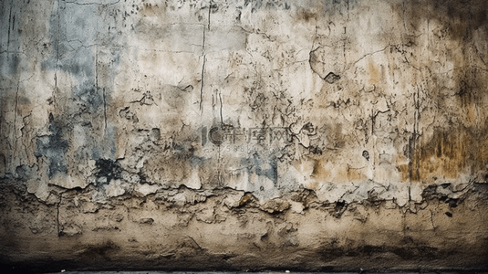 破裂墙壁背景图片_一种自然水泥或石材老旧质地的破旧白色背景，像复古的墙壁，具有油漆脱落、材料或建筑方面的质感。