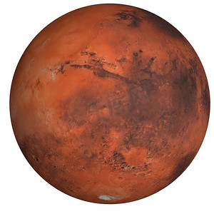 火星gif摄影照片_高细节火星行星在白色上隔离