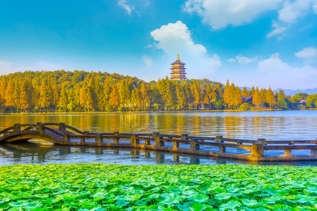 杭州风景摄影照片_杭州西湖美丽的风景