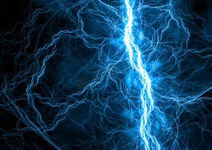 gif动图闪电摄影照片_蓝色的电闪电 