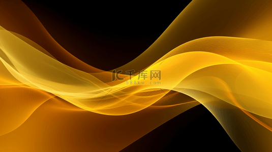 抽象波浪图案背景图片_金色背景抽象波浪3D渲染