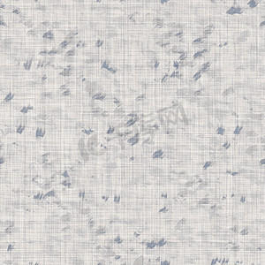 法国无缝制农舍地理抽象亚麻布印花面料背景.普罗旺斯蓝色灰色图案纹理。简朴别致的风格编织背景.纺织品乡村音乐丑闻遍布整个印刷效果。水彩画.