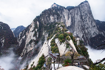 华山。中国最高的五座圣山, 被称为 