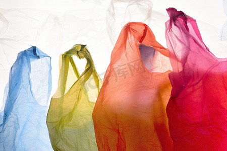 使用的透明颜色的塑料袋