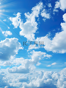 太阳天空白云背景图片_蓝天白云天空背景12