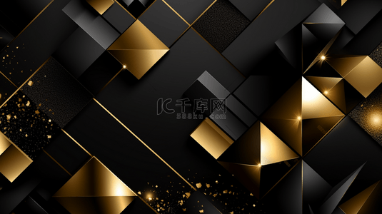 神秘黑金背景图片_抽象的豪华金色背景，神秘美丽的闪耀金质纹理背景，3D插图。