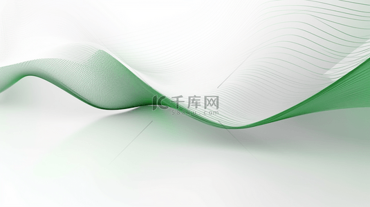 背景绿白背景图片_抽象几何波浪褶皱背景。