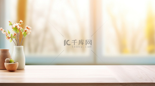mac桌面免费背景图片_白色桌面现代厨房背景模糊2