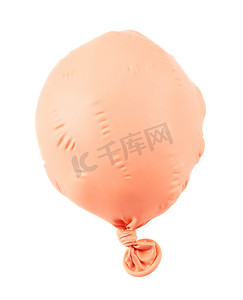 isolated摄影照片_Deflated balloon isolated