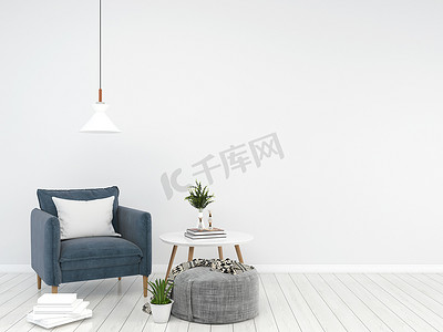 furniture摄影照片_sofa furniture in modern interior background, living room, Scandinavian style, 3D render, 3D illustration